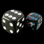 Chessex Brush Dark Side with Blue 36 x D6 Dice Set