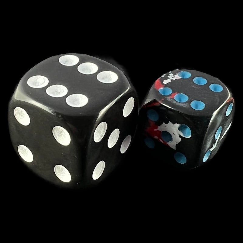 Chessex Brush Dark Side with Blue 36 x D6 Dice Set