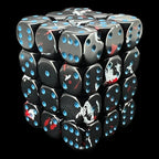 Chessex Brush Dark Side with Blue 36 x D6 Dice Set