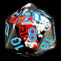 Chessex Brush Dark Side with Blue D20 Dice