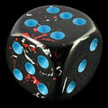 Chessex Brush Dark Side with Blue 16mm D6 Spot Dice