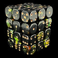 Chessex Brush Deep Forest with Gold 36 x D6 Dice Set