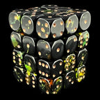 Chessex Brush Deep Forest with Gold 36 x D6 Dice Set