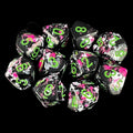 Chessex Brush Paintball with Green 10 x D10 Dice Set