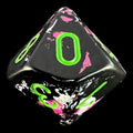 Chessex Brush Paintball with Green D10 Dice
