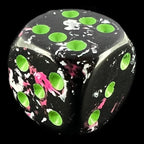 Chessex Brush Paintball with Green 12 x D6 Dice Set