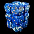 Chessex Brush Wavebreak with Gold 12 x D6 Dice Set