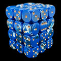 Chessex Brush Wavebreak with Gold 36 x D6 Dice Set