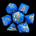 Chessex Brush Wavebreak with Gold 7 Dice Polyset