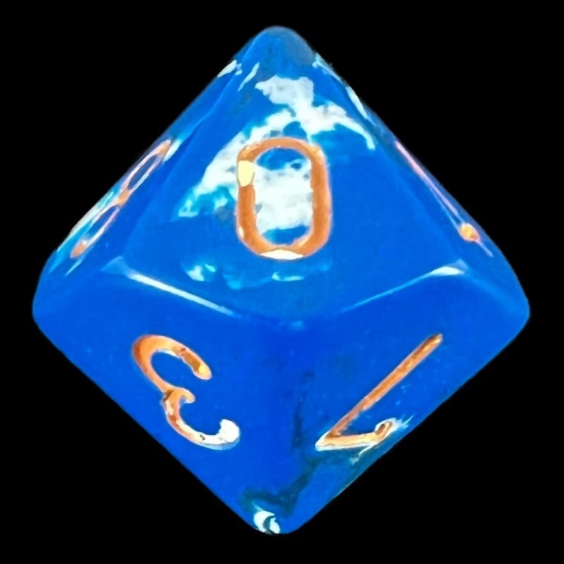 Chessex Brush Wavebreak with Gold D10 Dice