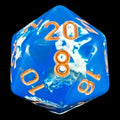 Chessex Brush Wavebreak with Gold D20 Dice