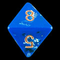 Chessex Brush Wavebreak with Gold D8 Dice