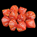 Chessex Vortex Solar 10 x D10 Dice Set - Discontinued