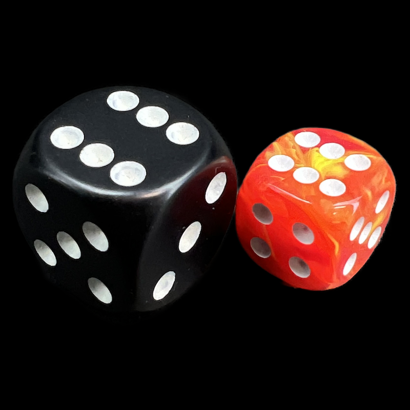 Chessex Vortex Solar 12mm D6 Spot Dice - Discontinued