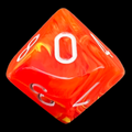 Chessex Vortex Solar D10 Dice - Discontinued