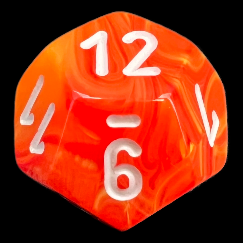 Chessex Vortex Solar D12 Dice - Discontinued