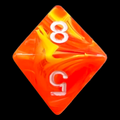 Chessex Vortex Solar D8 Dice - Discontinued