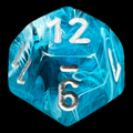 Chessex Cirrus Aqua & Silver D12 Dice