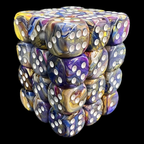 Chessex Festive Carousel & White 36 x D6 Dice Set