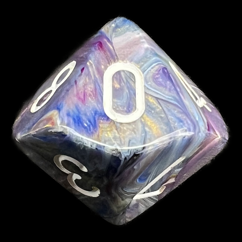 Chessex Festive Carousel & White D10 Dice