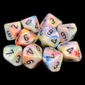 Chessex Festive Circus & Black 10 x D10 Dice Set