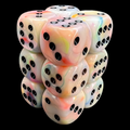 Chessex Festive Circus & Black 12 x D6 Dice Set