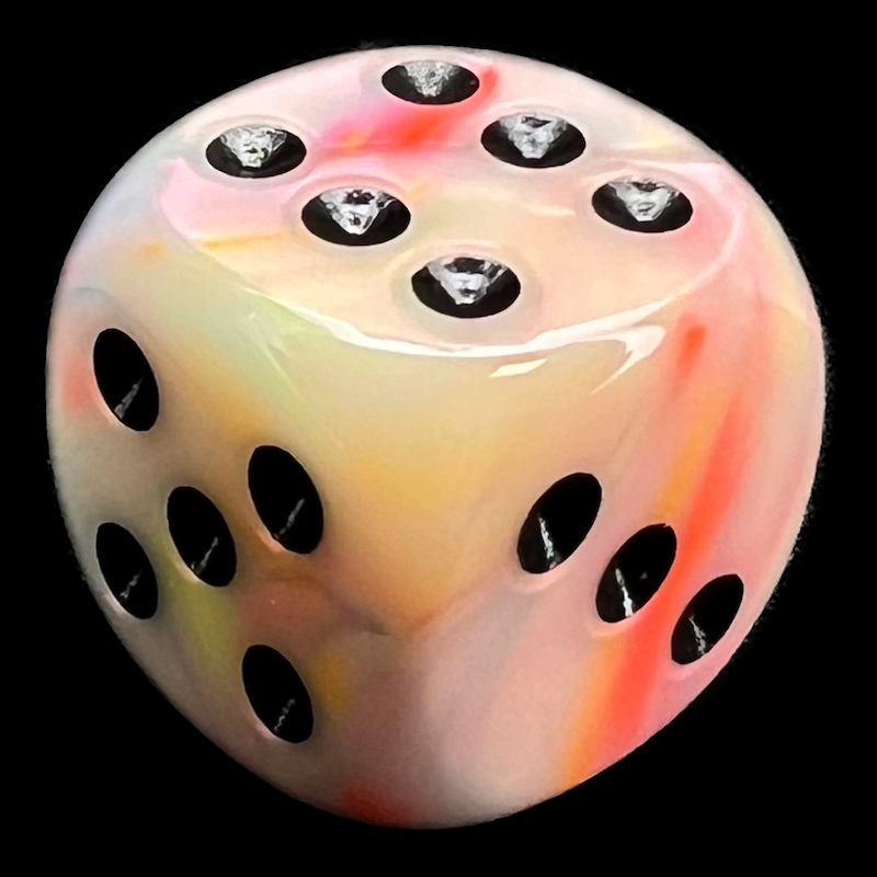 Chessex Festive Circus & Black 16mm D6 Spot Dice