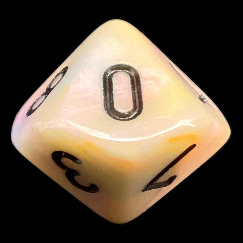 Chessex Festive Circus & Black D10 Dice