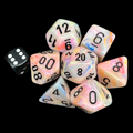 Chessex Festive Circus & Black MEGA-HEDRAL Jumbo 7 Dice Polyset
