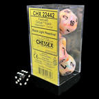 Chessex Festive Circus & Black MEGA-HEDRAL Jumbo 7 Dice Polyset