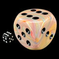 Chessex Festive Circus & Black MASSIVE 50mm D6 Spot Dice
