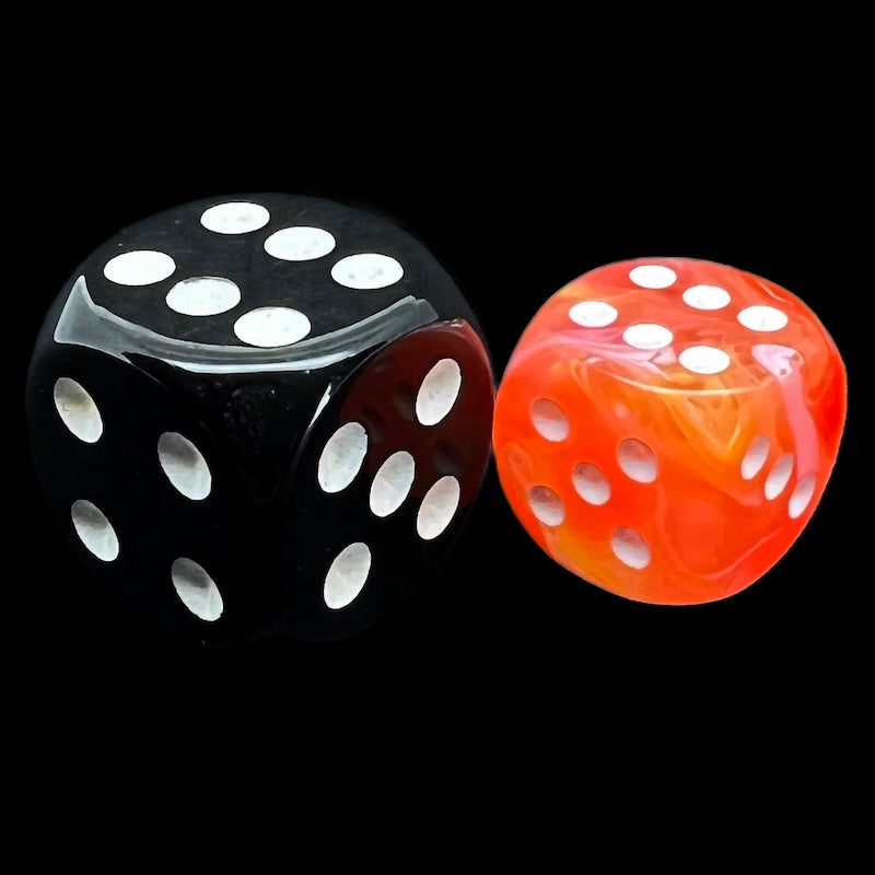 Chessex Festive Dahlia & White 36 x D6 Dice Set