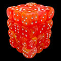 Chessex Festive Dahlia & White 36 x D6 Dice Set