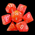 Chessex Festive Dahlia & White 7 Dice Polyset