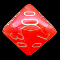 Chessex Festive Dahlia & White Percentile Dice
