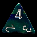 Chessex Festive Green D4 Dice - Discontinued