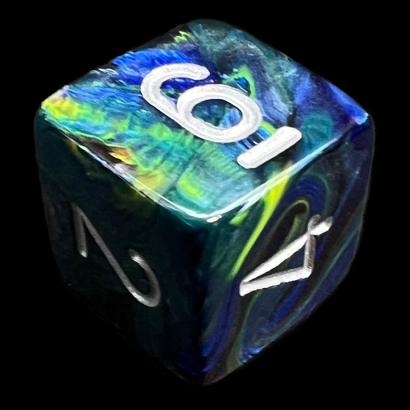 Chessex Festive Green D6 Dice - Discontinued