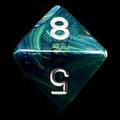 Chessex Festive Green D8 Dice - Discontinued