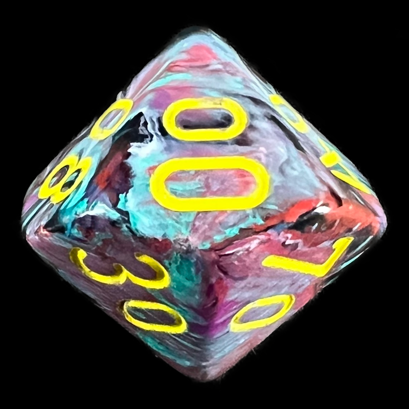Chessex Festive Mosaic & Yellow Percentile Dice