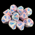 Chessex Festive Pop Art & Blue 10 x D10 Dice Set