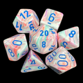 Chessex Festive Pop Art & Blue 7 Dice Polyset