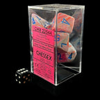 Chessex Festive Pop Art & Blue MEGA-HEDRAL Jumbo 7 Dice Polyset