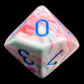 Chessex Festive Pop Art & Blue D10 Dice