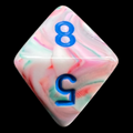 Chessex Festive Pop Art & Blue D8 Dice