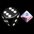 Chessex Festive Pop Art & Blue MINI-HEDRAL D10 Dice