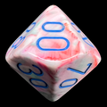 Chessex Festive Pop Art & Blue Percentile Dice