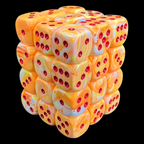 Chessex Festive Sunburst & Red 36 x D6 Dice Set