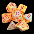 Chessex Festive Sunburst & Red 7 Dice Polyset