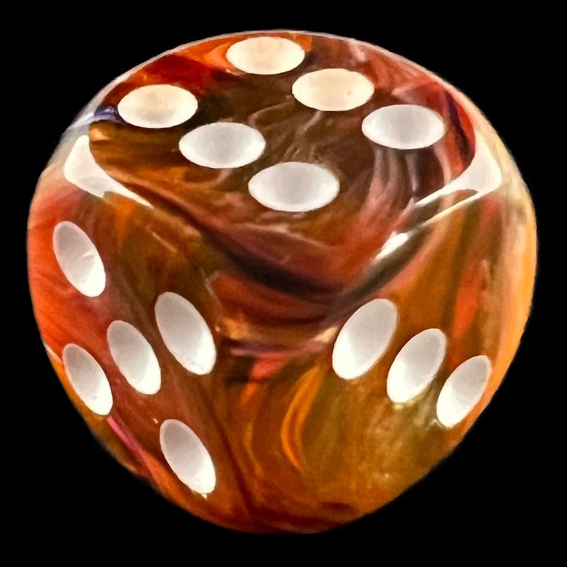 Chessex Festive Symphony & White 16mm D6 Spot Dice