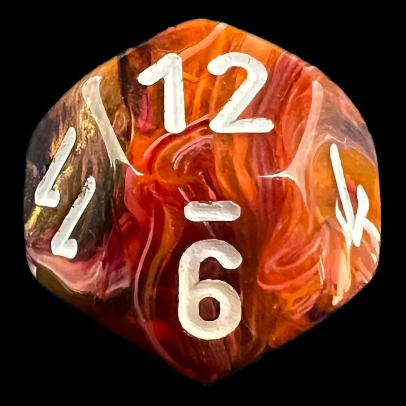 Chessex Festive Symphony & White D12 Dice